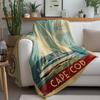 Cape Cod Sailing Boat Beach Blanket Throw Sofa Bed Cover for Living Room Bedroom Decor Gift
