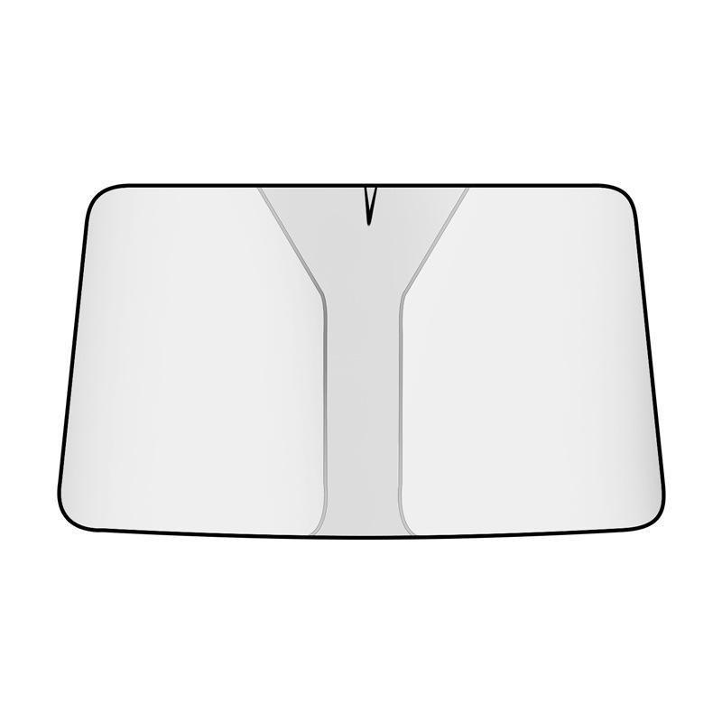 Titanium Silver Sunshade Car Front Windshield Blackout Curtain - Heat Insulation & Sun Protection Cover.