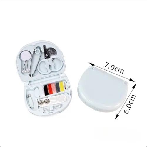 Mini Portable Sewing Kit for Travel, 48PCS Sewing Supplies with Threads, Needles, Buttons, Thimble & Measuring Tape, Compact