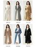 Women's Mid-Length Double-Faced Wool Coat with Belt - 2025 Autumn/Winter Collection