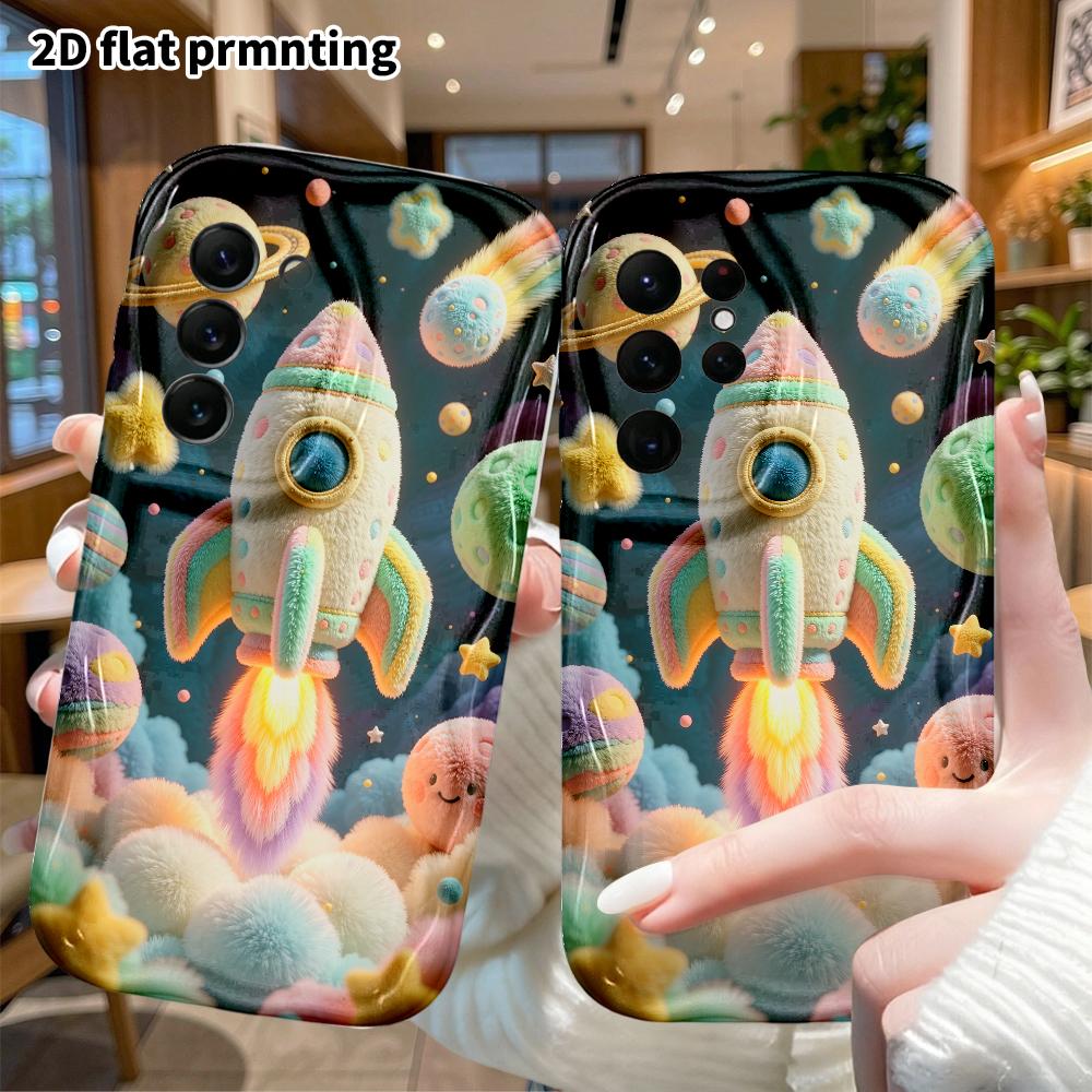 Phone Case: 2D Flat, Suitable for Samsung Galaxy A34 A35 M05 M06 S20 S22 S21 FE Plus 5G Protective Cases, Cosmic Space Scene, Perfect Christmas and Ha