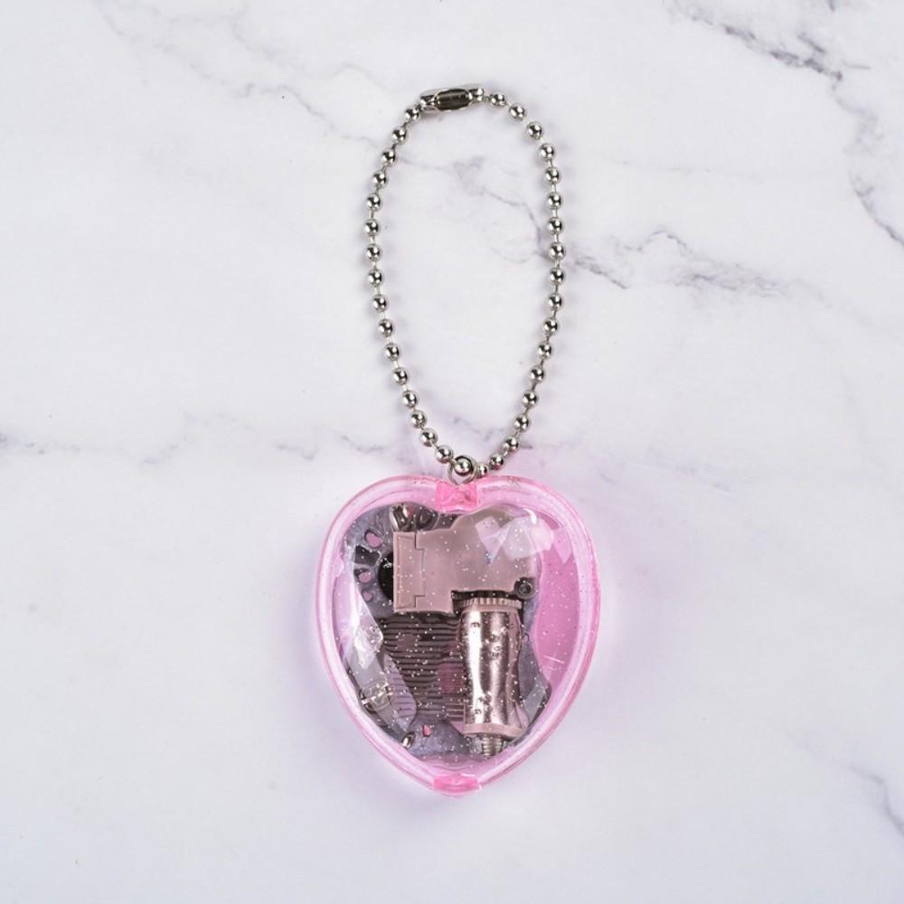 Mini Acrylic Music Box Keychain Acrylic Material Mini Mechanical Music Box  For Music Lovers