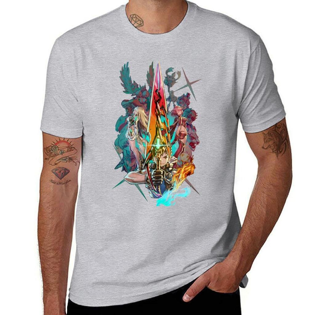 Xenoblade Chronicles? 2 - Team T-Shirt Oberteile Sweatshirt Herren Übergröße T-Shirts