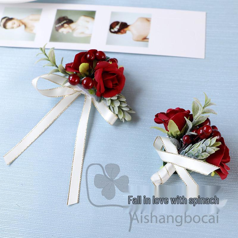 

Комплект бутоньерок и корсажей в корейском стиле Мори для свадьбы