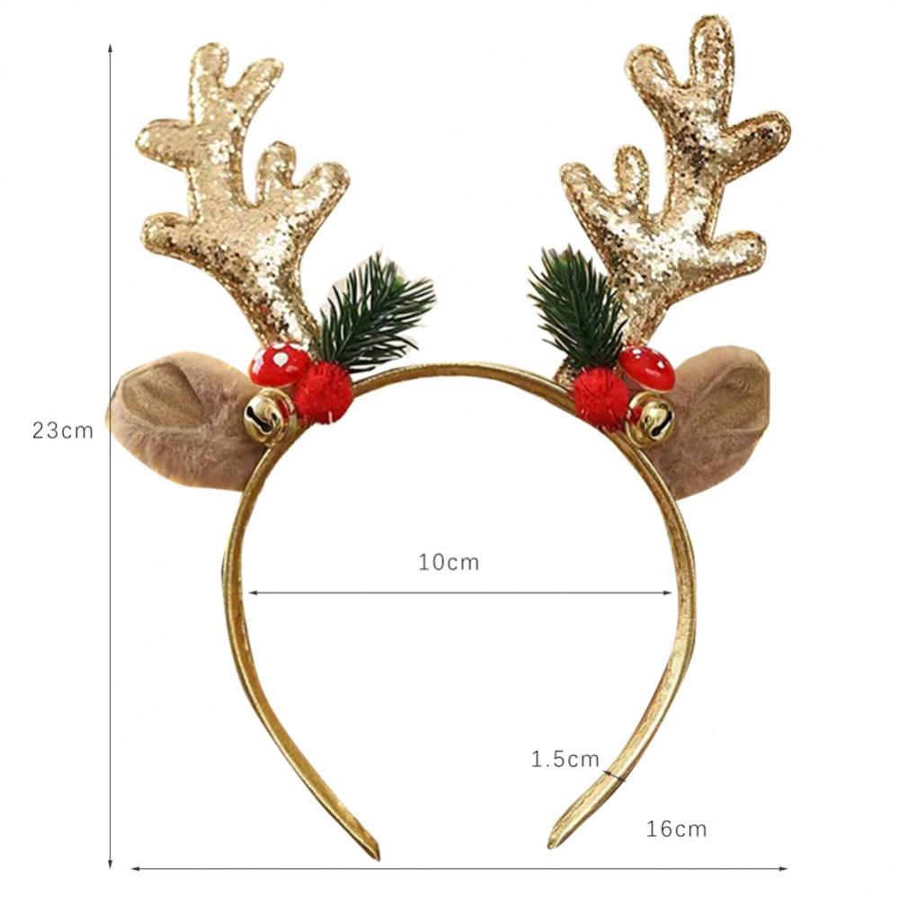 Christmas Hair Hoop Girls Plush Reindeer Antlers Deer Ear Christmas Party Cosplay Girls Headbands Festival Hair Accessories Gift