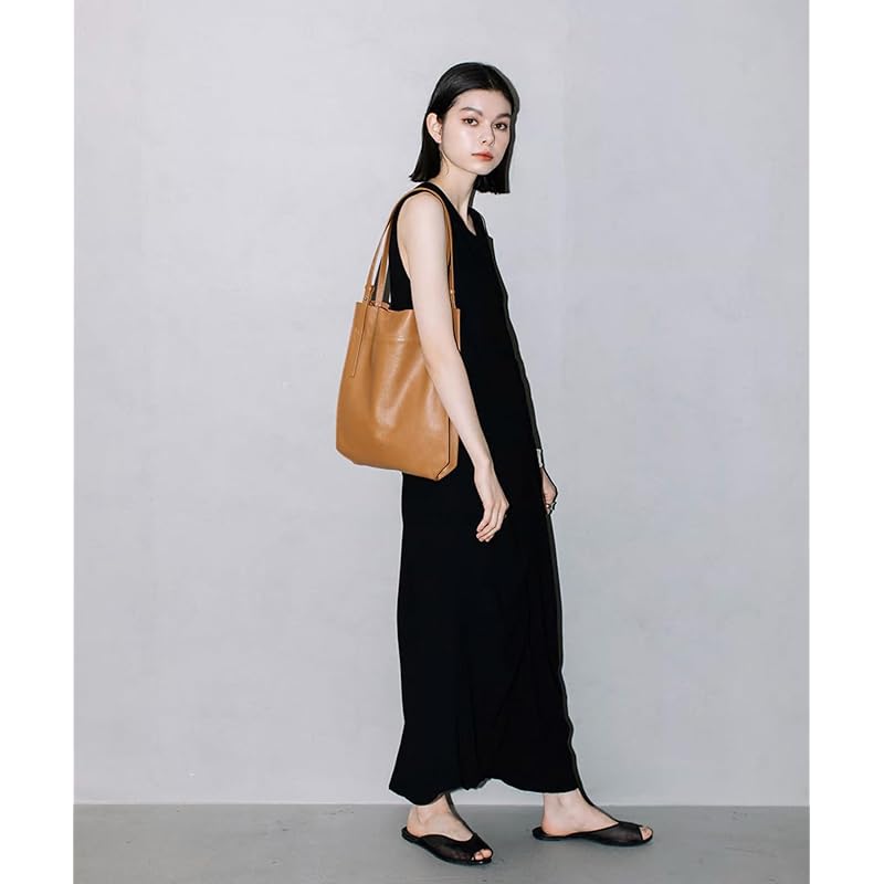 [BEAURE]Bure A4 vertical tote bag with gusset genuine leather cow side cow leather (CML)