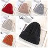 Trendy Twists Knitted Hat Elastic Woolen Hat Versatile Winter Pullover Cap  Outdoor