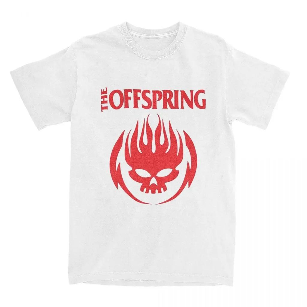 Pár triček Plamenná lebka na kruhu Trička The Offspring Hipsterské letní tričko Potisk Bavlněná topy Narozeninový dárek