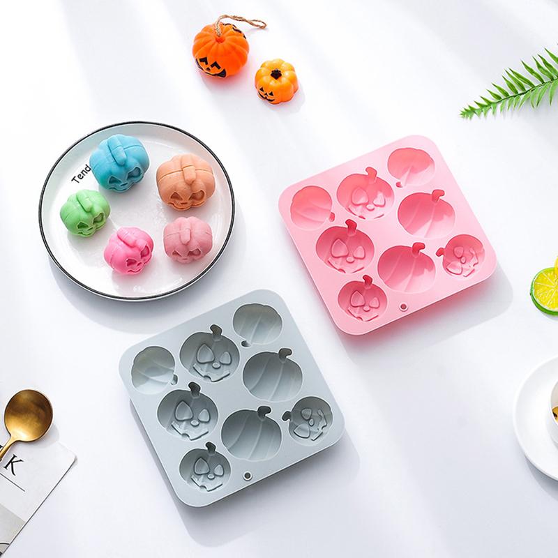 Halloween Pumpkin Theme Silicone Mold Ghost Pumpkin Baking Mold Diy Chocolate Candy Cookies Soap Cake Mould Halloween Decoration