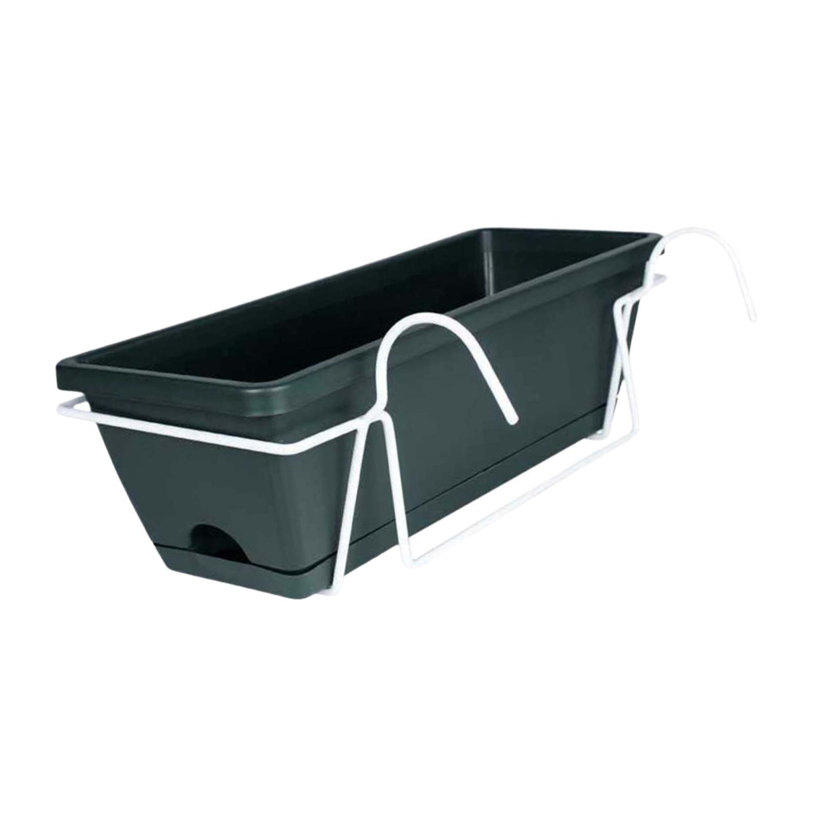 

Hanging Flower Pot,Garden Plant Holder Yard Hanger Window Railing Balcony Planter Detachable Tray for Outside,Deck,Home,Porch темно-зеленого