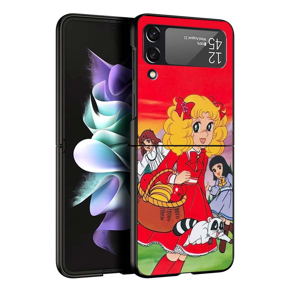 Candy 90s Anime Phone Case For Samsung Galaxy Z Flip7 Flip6 5G Flip5 Flip4 Flip3 ZFlip 7 6 3 4 5 Shockproof Back Cover Galaxy Z