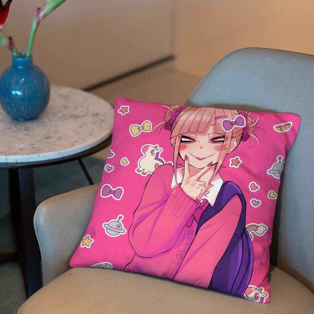 My Hero A-Academia H-Himiko Toga Cushion Cover 2-in-1 Reversible Plush Pillow Cover | Car/Sofa/Bed | Perfect Gift
