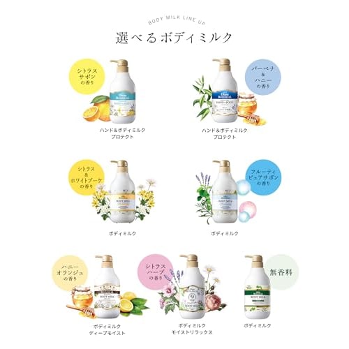 Diane Botanical Body Milk [Citrus & White Bouquet Scent] Large Capacity 500ml [Milk but Not Sticky] Diane Botanical
