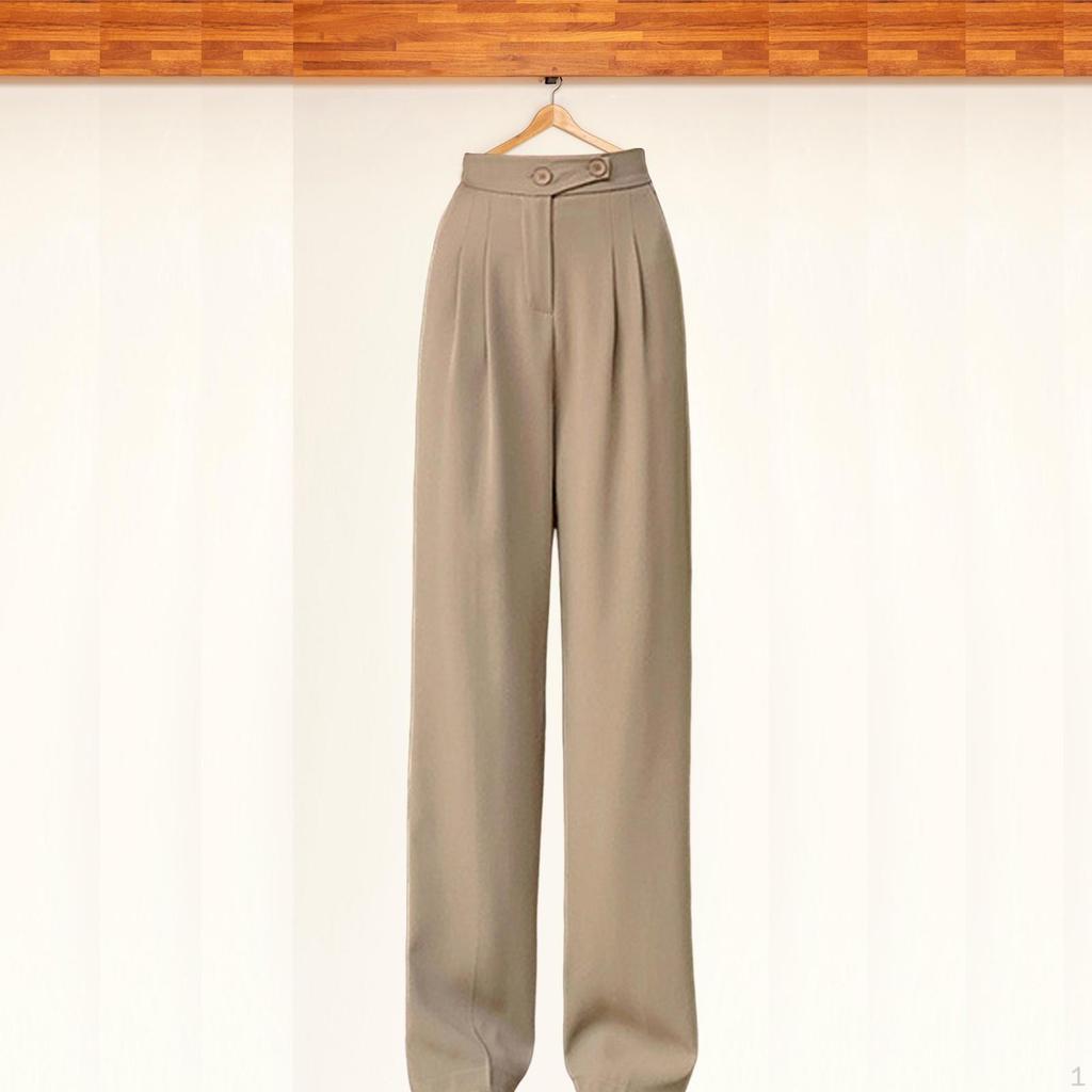 Lässige Weite Hosen für Damen Gerade Hohe Taille Kleid Einkaufen