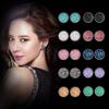 Women Round Starry Sky Ear Studs Stainless Steel Earrings Piercing Jewelry Gift