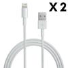 [Compatible iPad 2017-2018-AIR-MINI-PRO] Lot 2 Cables USB Chargeur Blanc 1 Metre [Phonillico®]