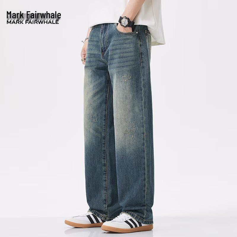 Mark Fairwhale Men's 2025 Vintage Straight Wide-Leg Jeans