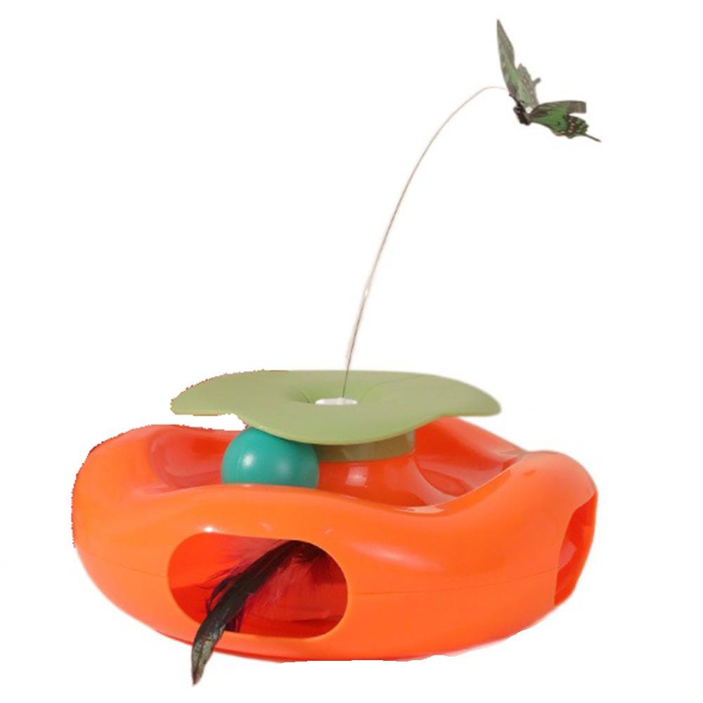 Built-in Feather Smart Interactive Cat Toy Non-slip Butterfly Cat Teaser Toy  Pet Supplies