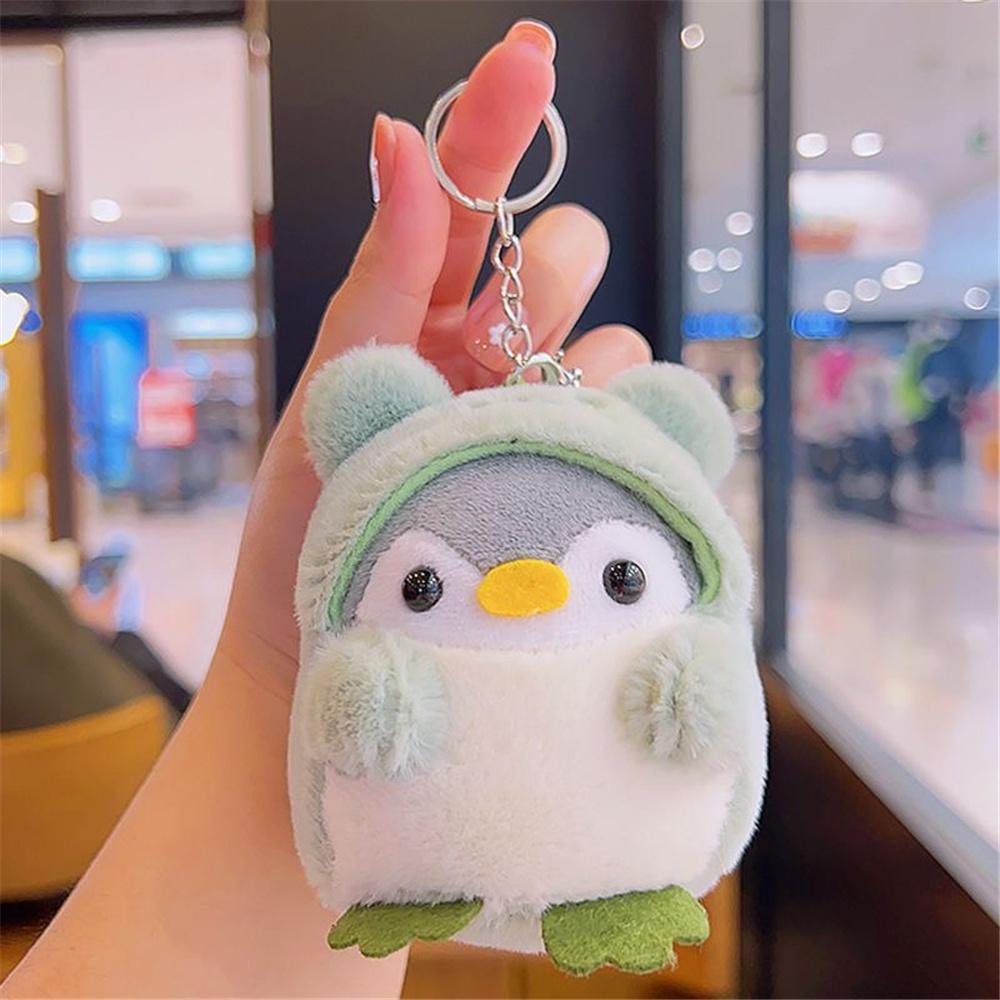 12 Stück/Los, Kleine 4 Farben, 7 cm Neuer Pinguin Niedliches Plüschtier, Plüsch Flauschiger Schlüsselanhänger Puppe brown