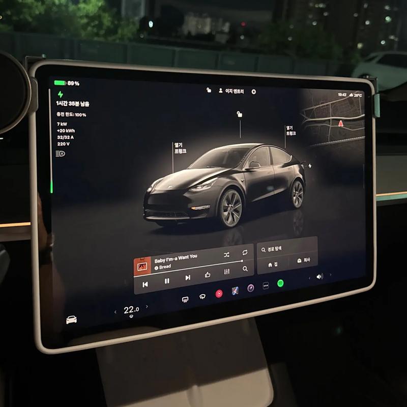 Pro Tesla Model 3 / Y Silikonový Ochranný Rám Kryt Hrany Displeje Centrálního Ovládání Chránič Obrazovky Navigace Autopříslušenství