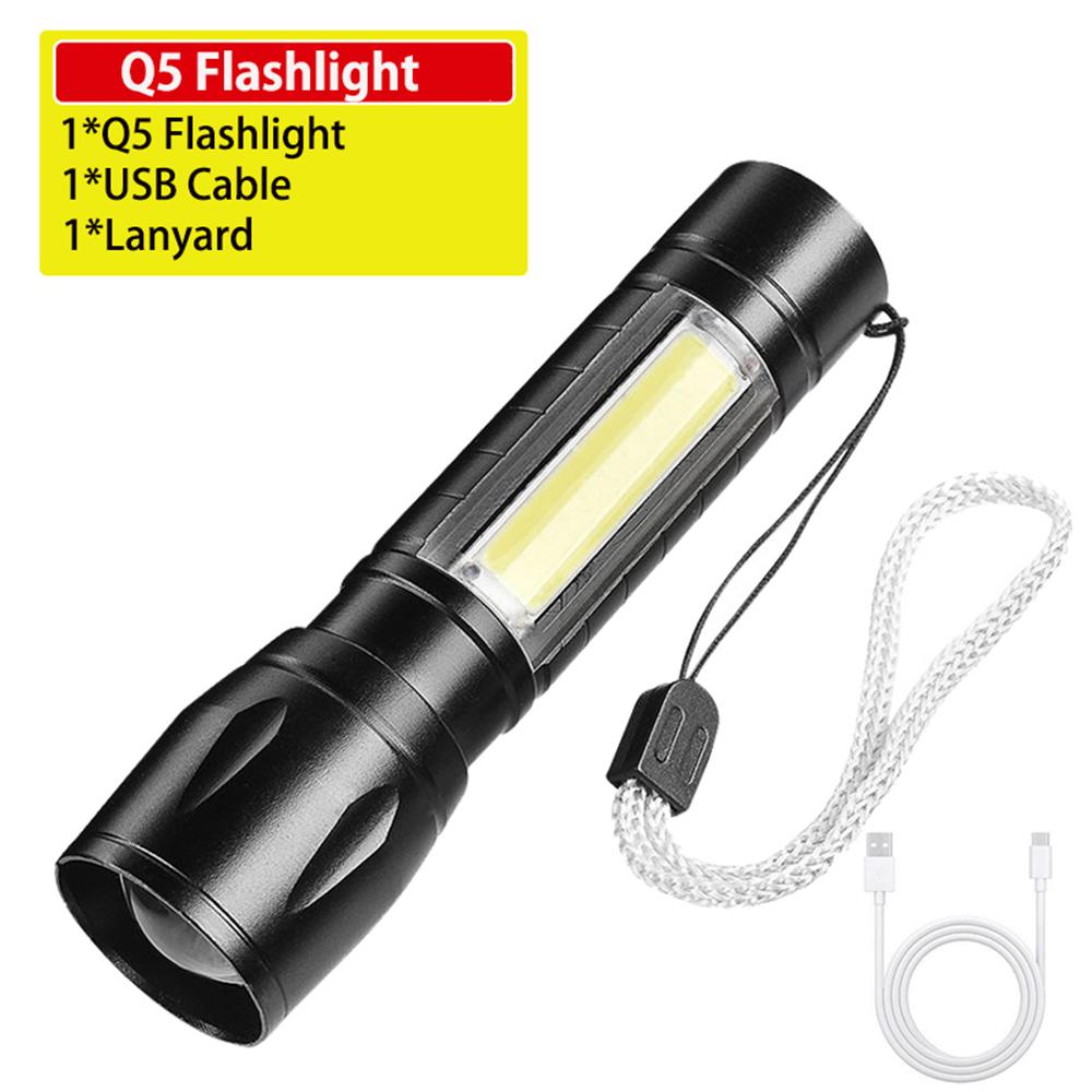 500LM Portable Flashlight 3 Light Modes LED Camping Flashlight Tactical Camping Lantern 1200Mah Waterproof for Emergency Using
