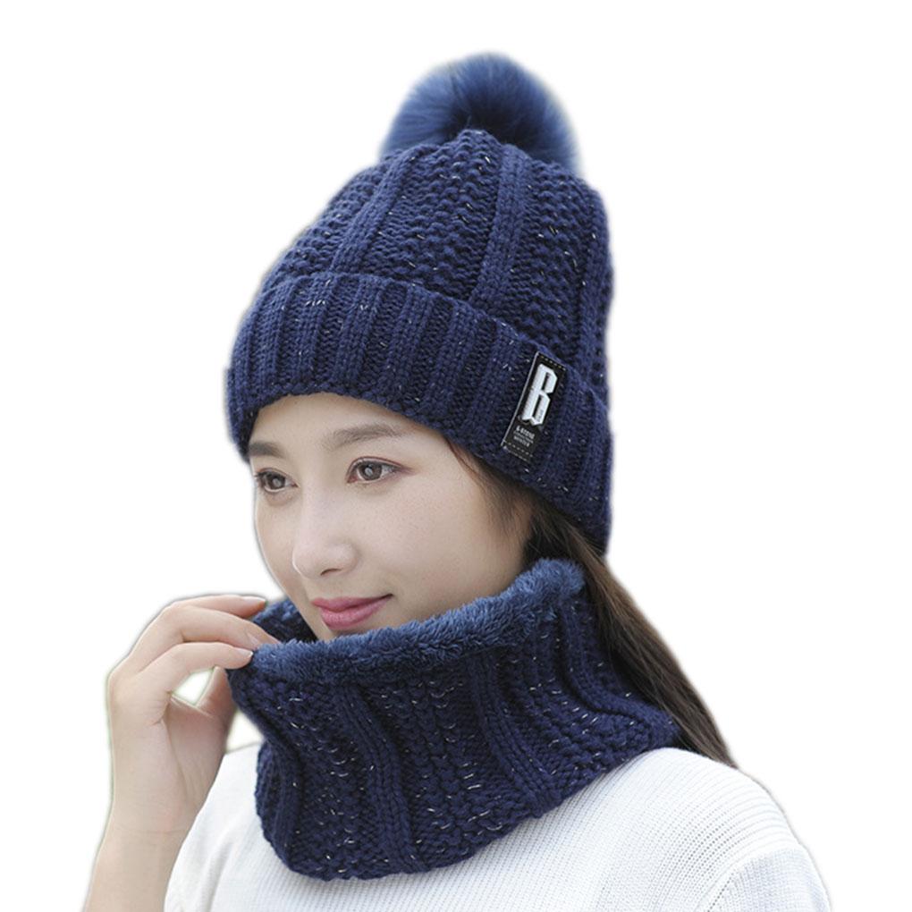 

Мужская Женская Вязаная Шерстяная Шапка Вязаная Шапка Круглая с Помпоном Плетеная Теплая Толстая Зимний Головной Убор