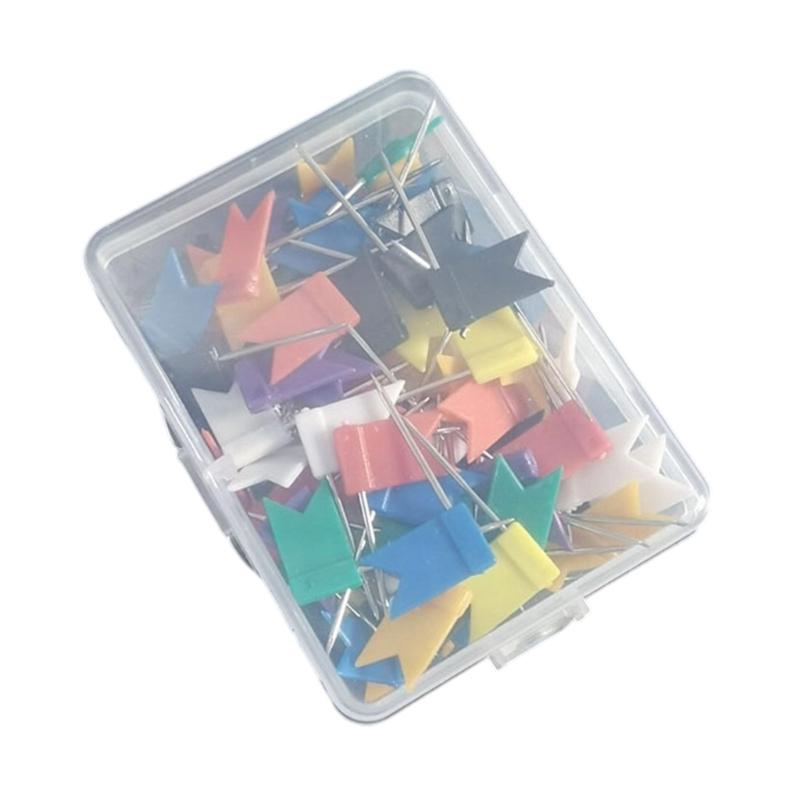 150Pcs Multicolored Flags Map Pin Cork Board Push Pin for Office Bulletin Board Tacks Geography Teaching Travel Planning 1