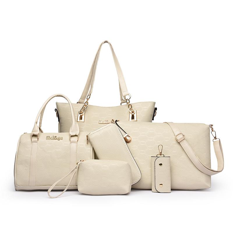 

Новый модный набор из шести предметов, сумка для мамы и ребенка, сумка на плечо с тиснением и пайетками, сумка-мессенджер большой вместимости, сумочка, женская сумка.