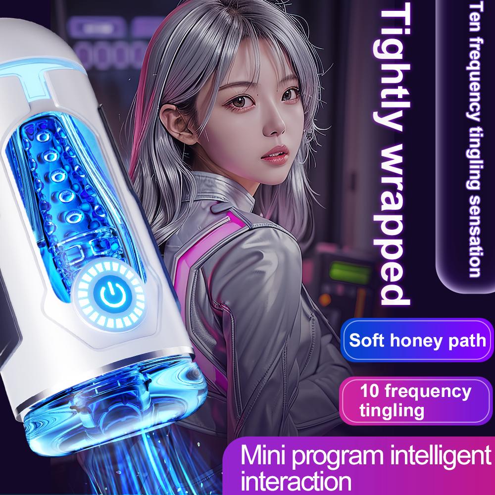 Male Masturbation Cup App Control Penis Machine Soft Pussy Vagina Silicone Real Vaginal Glans Trainner Toys For Men Adult