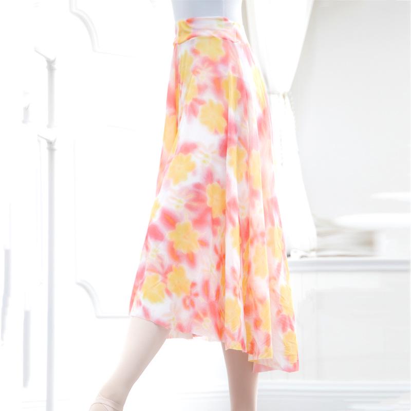 

Женская балетная юбка миди с высокой талией – Эластичная сетчатая танцевальная юбка с принтом One Size