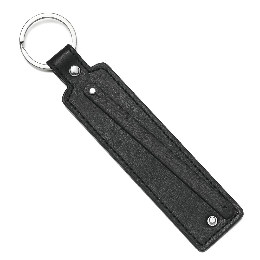 1pc Creative PU Leather Keychain Business Gift Leather Party Blank Car Key Chains Simple Metal Key Rings DIY Accessories