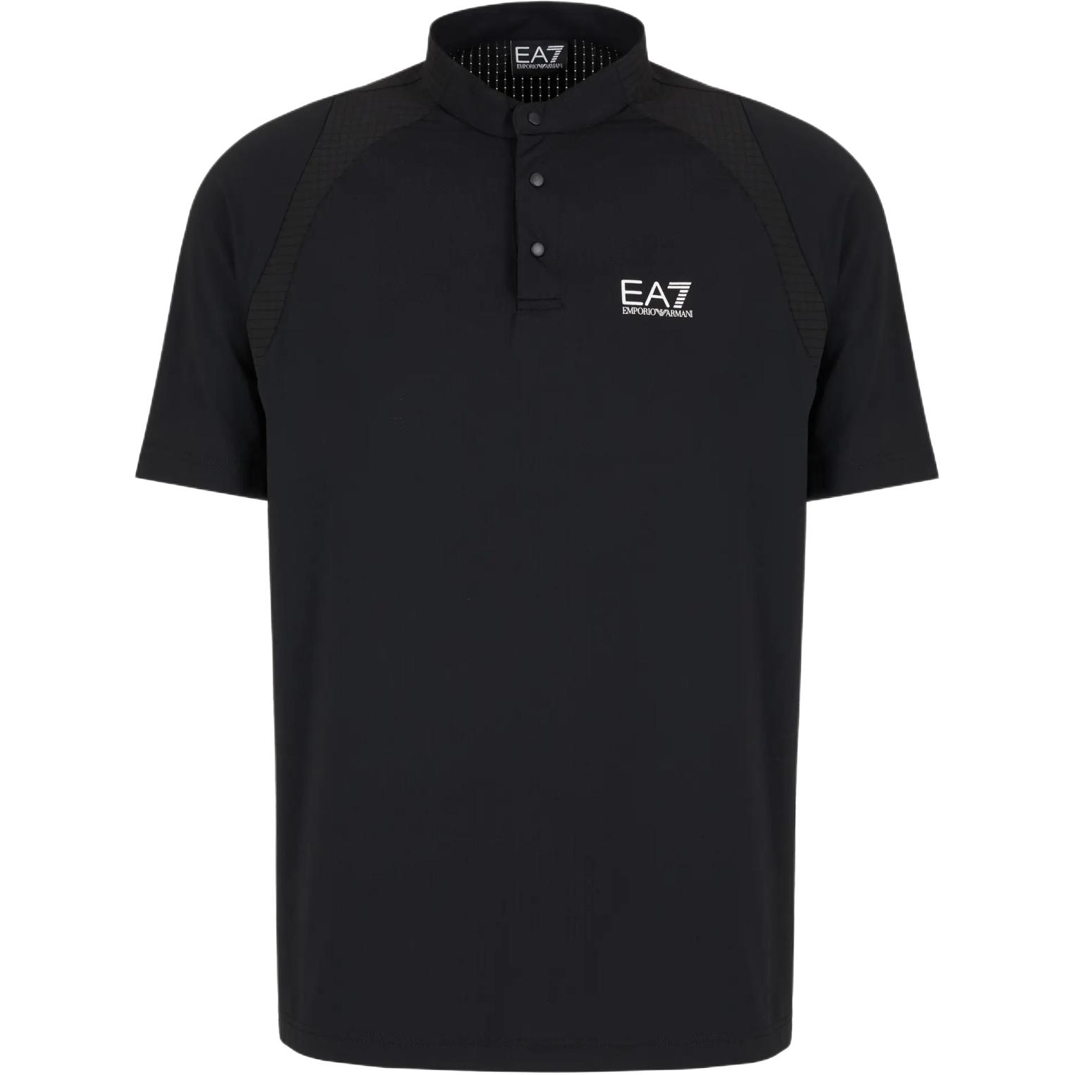Emporio Armani EA7 SS24 Logo Print Polo T-Shirt Men tops Black 6DPT16-PJEMZ-1200 M