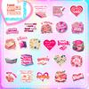 50 Pink Books In English Short Sentences Graffiti Stickers TUMUDIY Suitcase Notebook Decoration Stickers