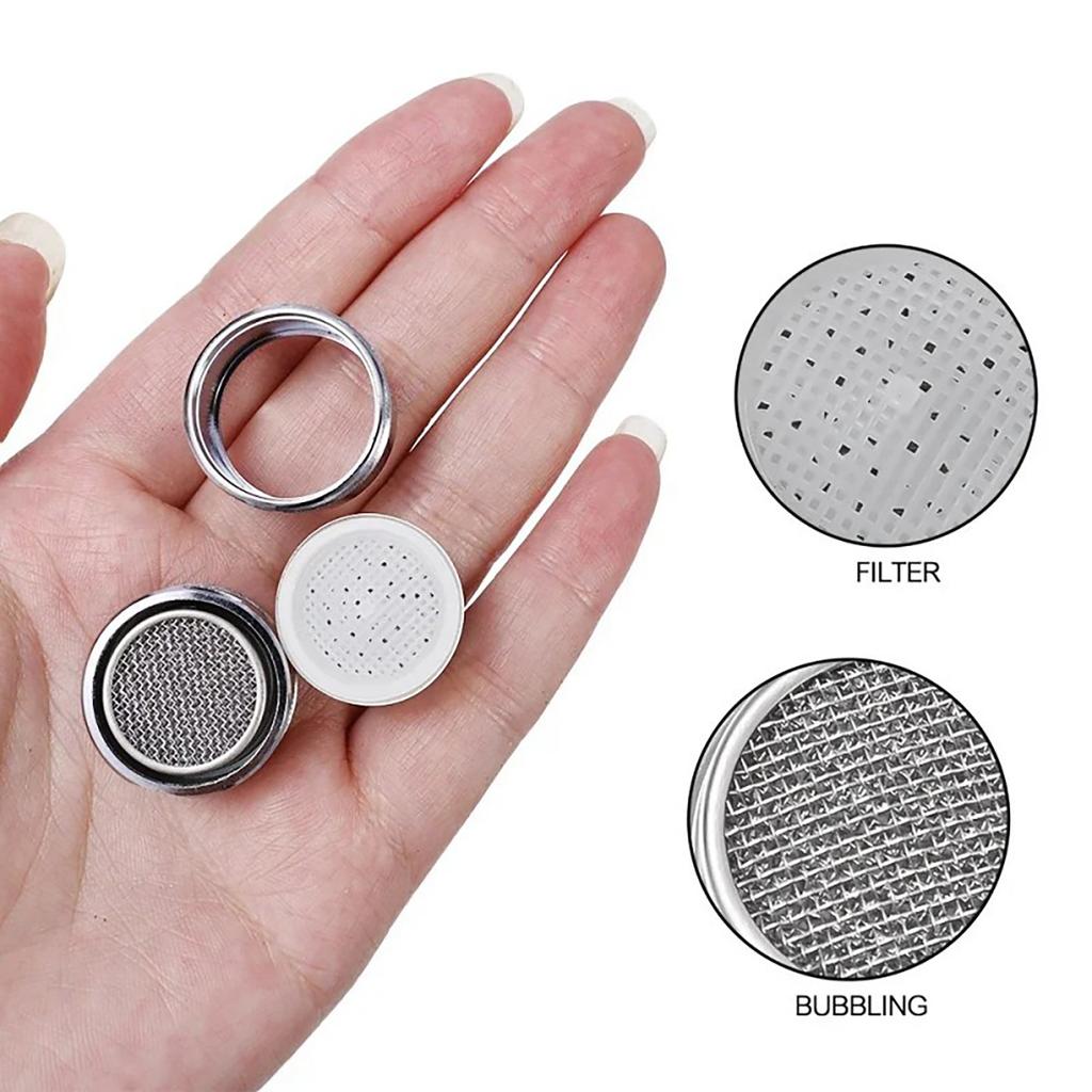 Sturdy Brass Water Saving Faucet Aerator 24mm Thread Bathroom Tap Bubblers with Replaceable Filter Nozzle Daily Use