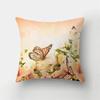 Colorful Butterfly Plant Printing Pattern Cushion Cover for Home Living Room Sofa Office Decoration Throw Pillow