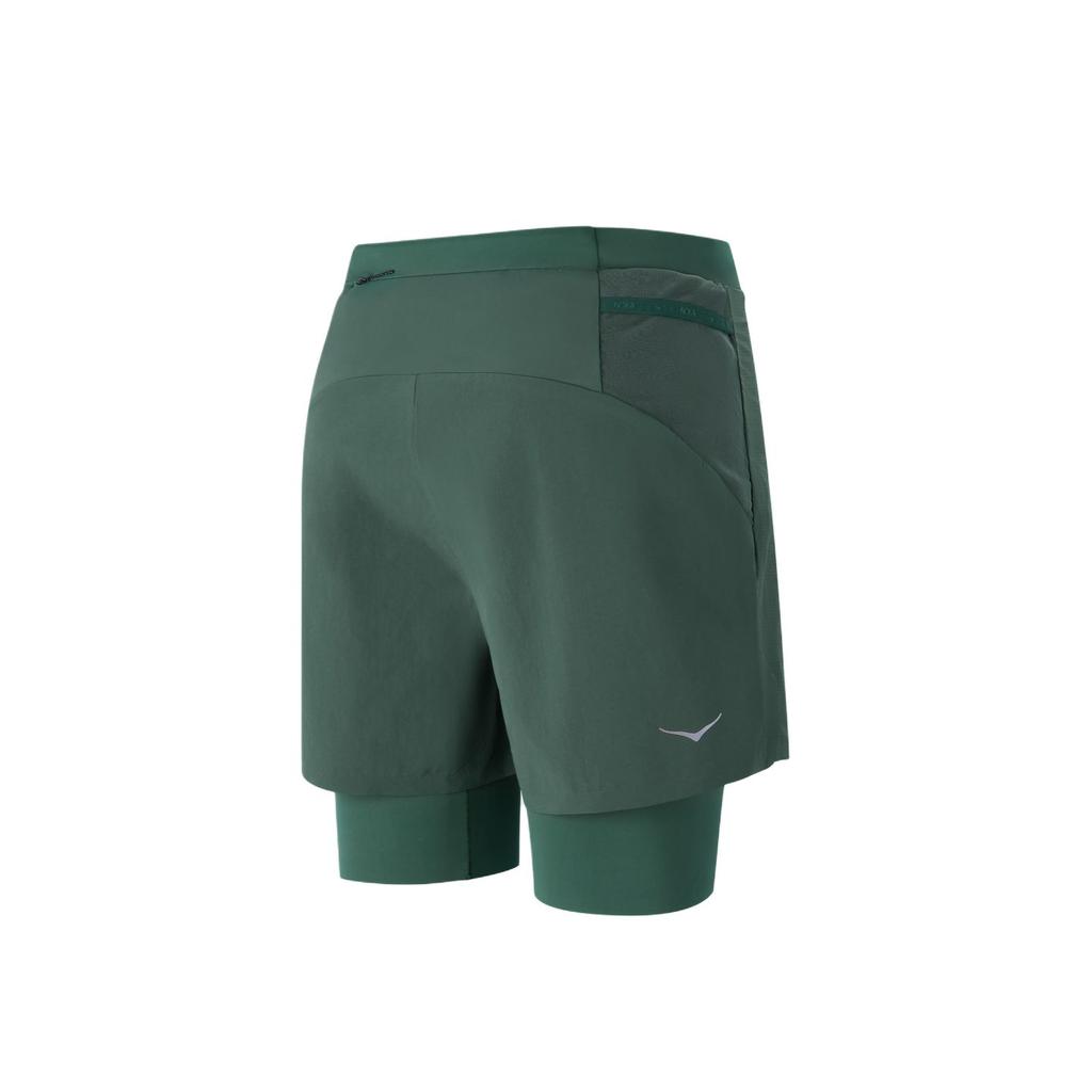 Hoka One One Two In One Elastic Solid Color Three Quarter Running Shorts Men shorts 1182277-VTYG