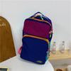 Dual-shoulder Bag, Outdoor Fashion Student Bag, Spliced Dopamine Large-capacity Computer Bag