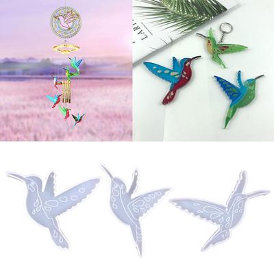Ornamento Colibrì Lucido Brillante Stampo in Silicone Resina Epossidica Portachiavi Ciondolo Gioielli Fai da Te per Regalo di San Valentino Artigianato