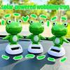 Solar Powered Nodding Frog No Battery Needed Automatic Moving Ornament for Car Dashboard Decor Funny Gift Kids Toy Ornaments