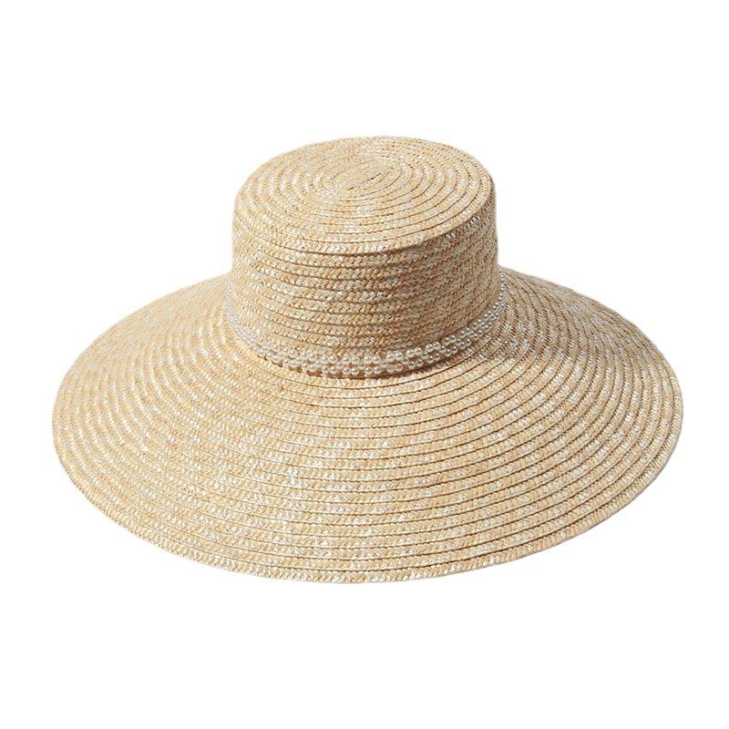 Ins European and American Fashion Big Brim Straw Hat Women Straw Wide Brim Sun Hat Seaside Vacation Straw Sun Hat