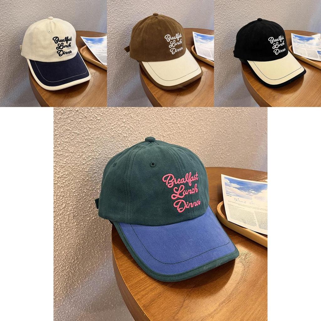 Vintage Letter Embroidered Cotton Baseball Cap For Women And Men
