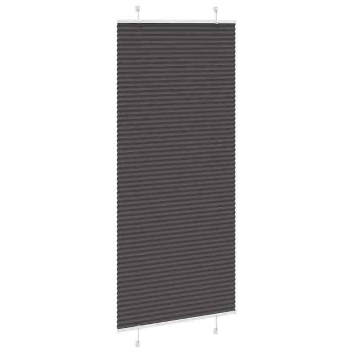 VidaXL Store Plissé Noir 90x200 Cm Largeur Du Tissu 89,4 Cm Polyester, Window Pleated Blind, Accordion Blind, Blind 4015158