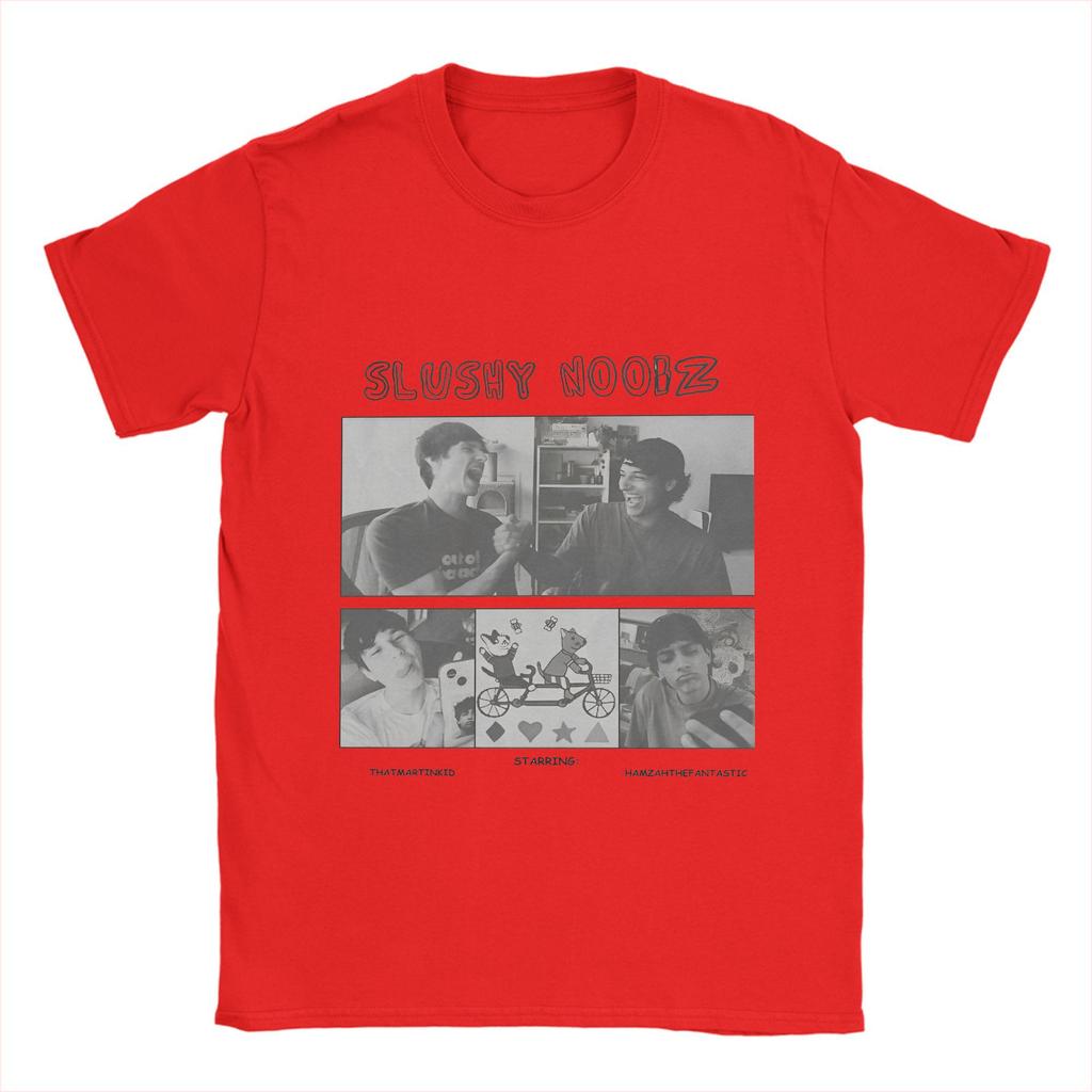 Men SLUSHY NOOBZ T Shirts Funny Poster Pure Cotton Clothes Awesome Short Sleeve Round Neck Tee Shirt Gift Idea T-Shirt