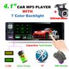 Car Receiver 4.1"Touch Screen Bluetooth RMVB/MP5/Radio/Bluetooth Player AM FM Radio RDS Support Subwoofer Micophone with 12LED Dynamic Track Camera