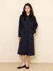 VINCENT NAVY Cotton Shirt Dress_Navy
