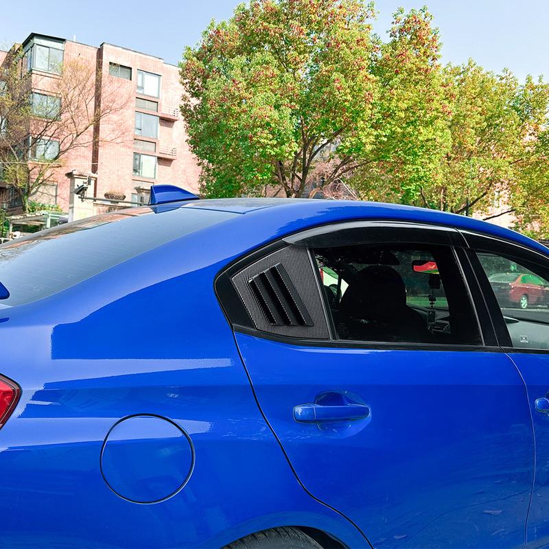 For SUBARU WRX STI 2014- Car Rear Window Shutter Cover Window Louver Vent Trim Sticker Bodykit Car Style Accessories