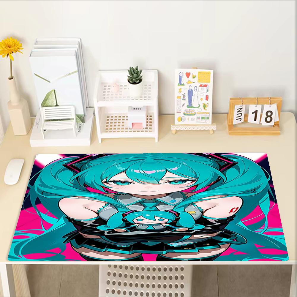 Hatsune Miku Theme Mouse Pad, Non Slip Rubber Base, Multifunctional Office & Home Decor, Perfect for Workspace Personalization.