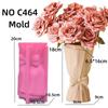 Nordic Striped Donut Cylindrical Vase Epoxy Resin Silicone Mold Circular Ring Donut Vase Concrete Cement Gypsum Silicone Mold