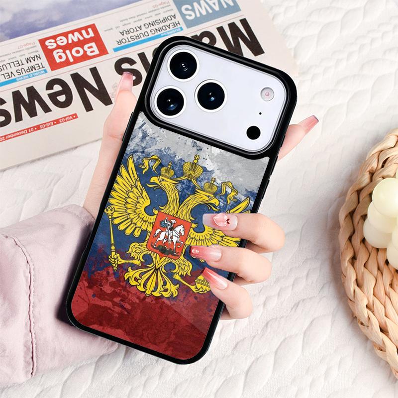 Russia Flag Emblem Phone Case For IPhone 17 16e 15 14 13 12 11 Pro Max Air Mini Soft Protective Cover