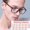 Fashion Unisex Anti Blue Light Reading Glasses For Men TR90 Lightweight Eyeglasses For Computer Square Hyperopia Glasses +2